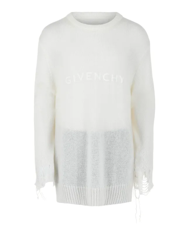 Distressed Knit Sweater made by Givenchy