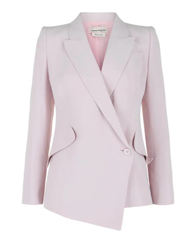 Asymmetric Double Breasted Blazer made by Alexander McQueen