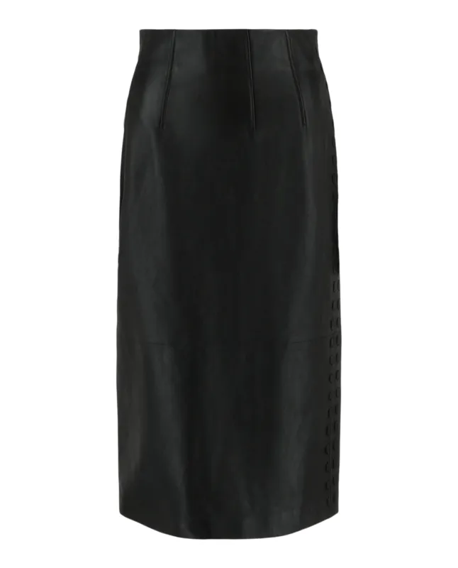 Leather Pencil Skirt made by Alexander McQueen