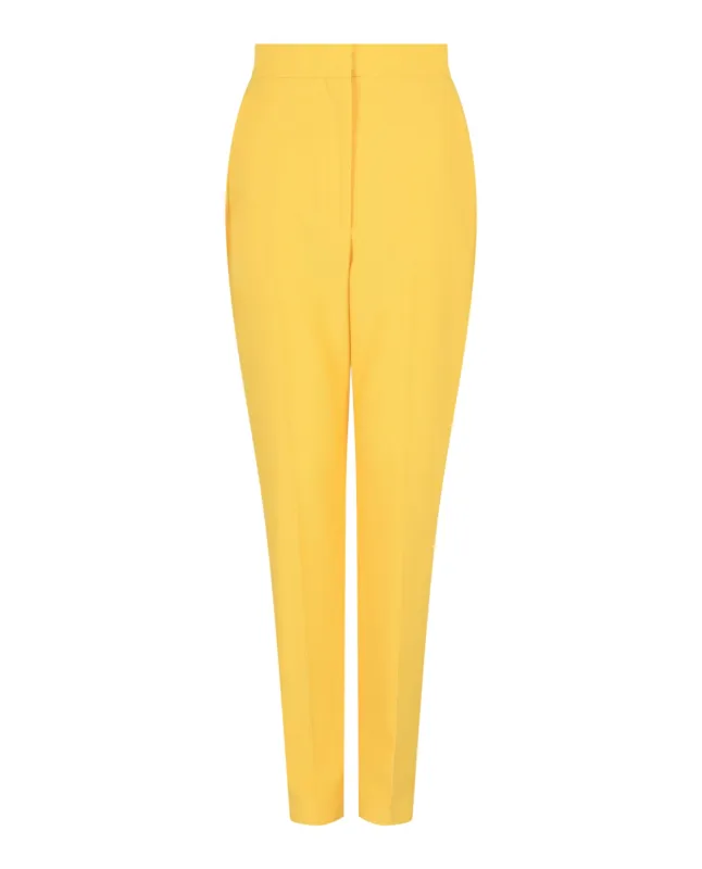 High-Waist Cigarette Trousers made by Alexander McQueen