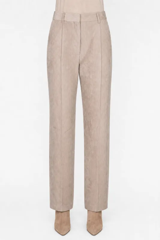 BRUNELLO CUCINELLI WOMEN'S LIGHT BEIGE VELVET TROUSERS made by Brunello Cucinelli