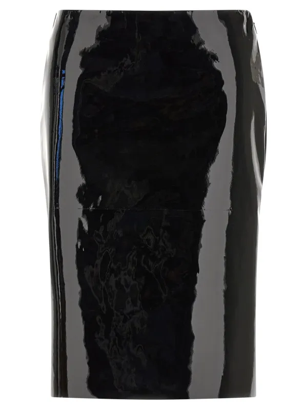 Patent skirt made by Salvatore Ferragamo