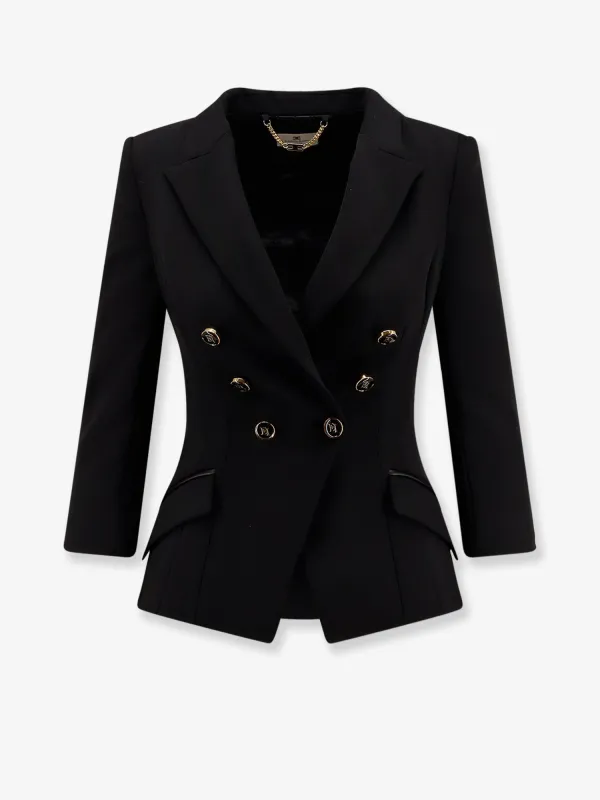 Fitted Blazer with Logoed Buttons made by Elisabetta Franchi