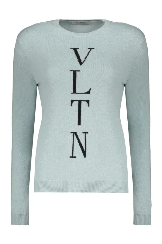 VALENTINO WOMEN'S LIGHT BLUE WOOL SWEATER made by Valentino