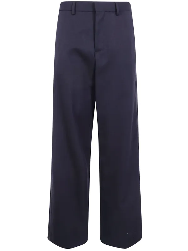 "VIOLA" FLARED LEG LOOSE TROUSERS WITH DOUBLE SIDE BANDS made by Ann Demeulemeester