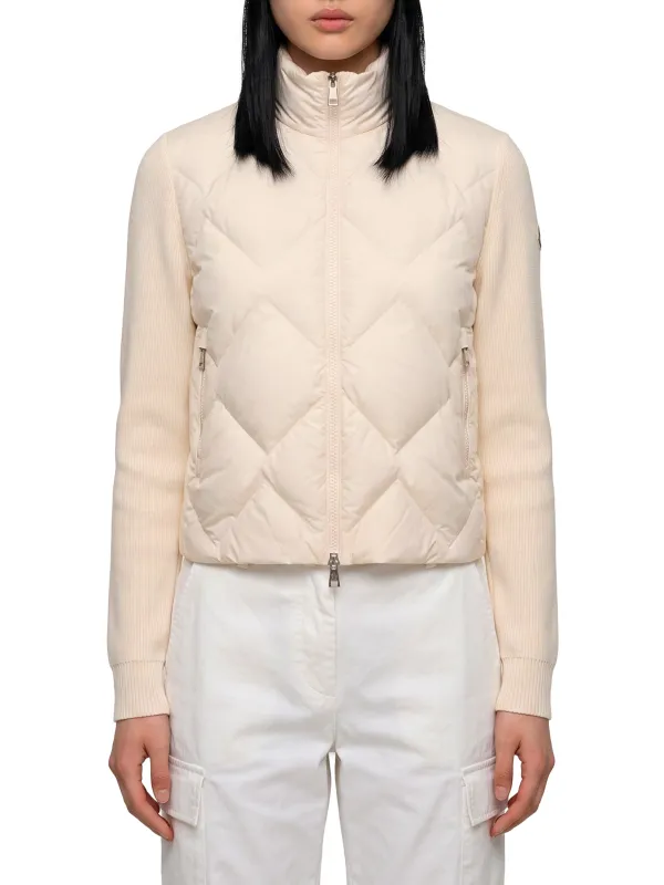 Padded wool and cashmere sweatshirt made by Moncler