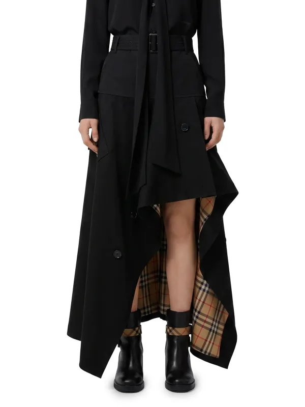 Asymmetric midi trench skirt made by Burberry