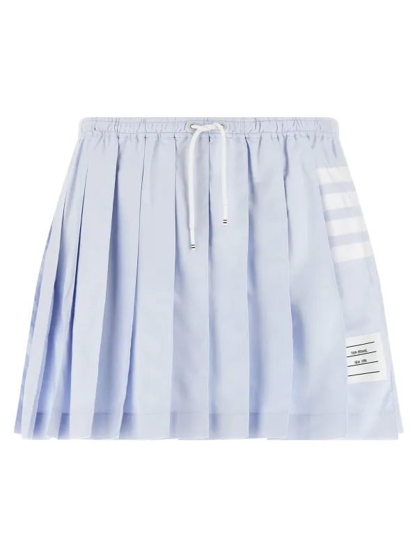 '4-Bar' Oxford pleated skirt made by Thom Browne