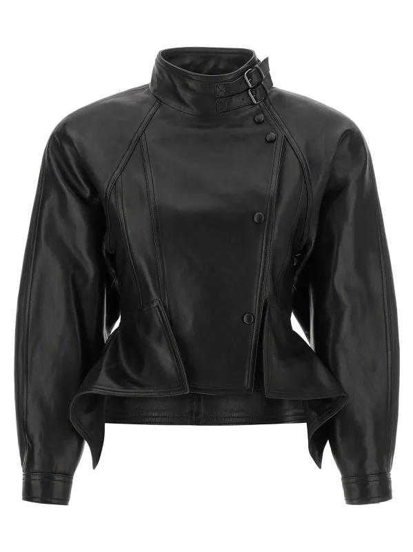 'Iconica' Leather Jacket made by Balmain
