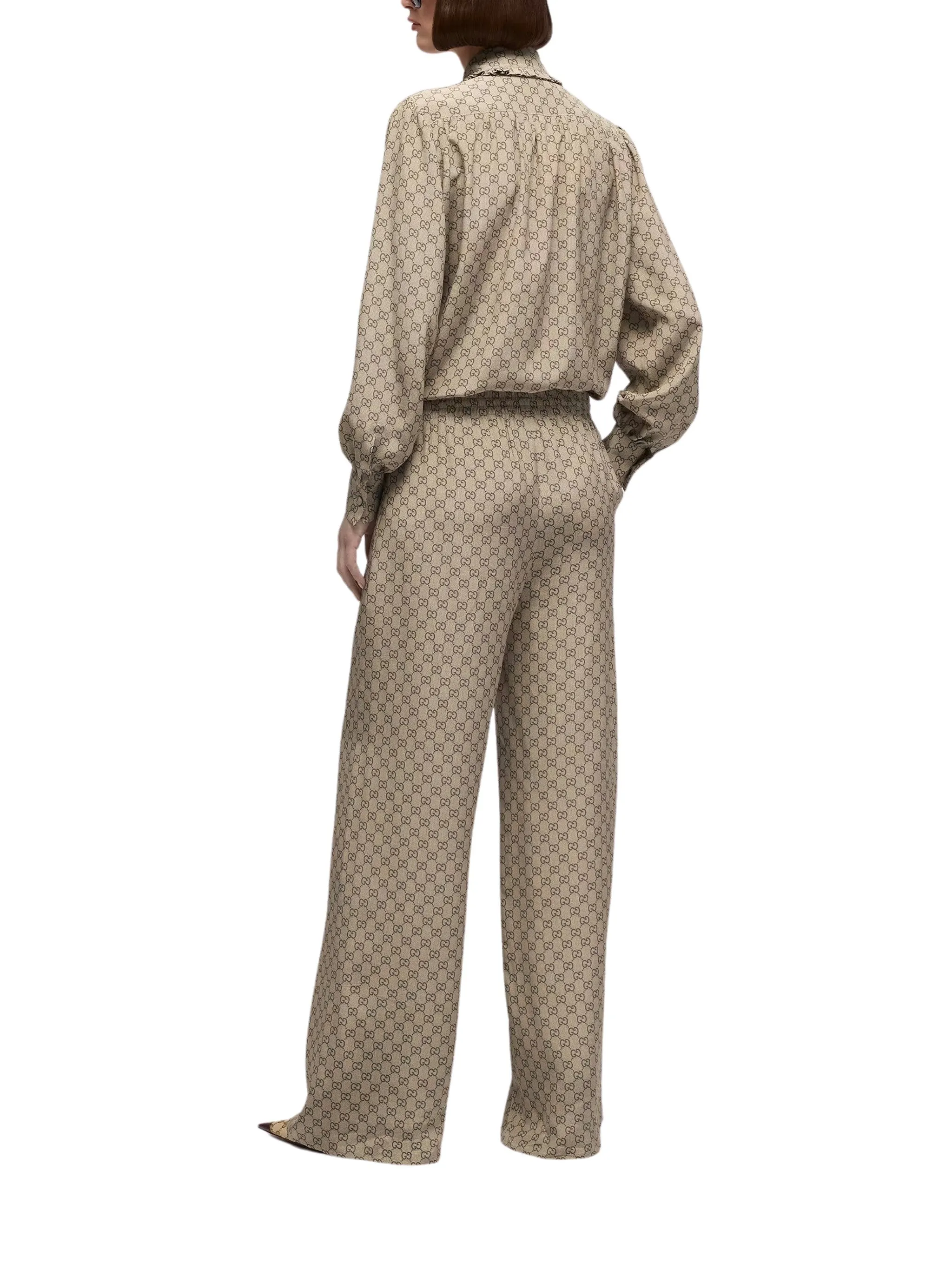 GUCCI PRINTED SILK MONOGRAM SHIRT sold by Lord & Taylor product image thumbnail 3