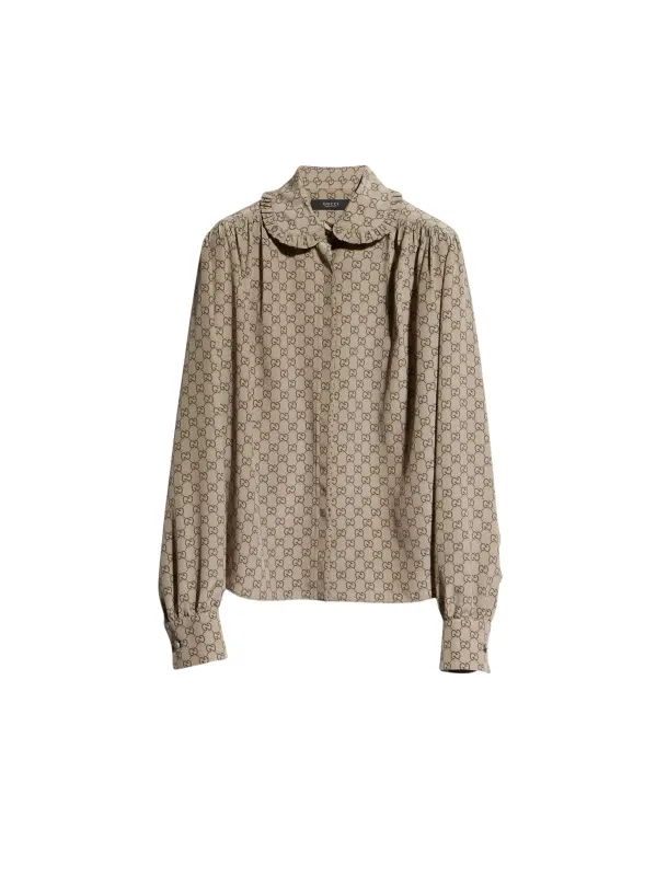 GUCCI PRINTED SILK MONOGRAM SHIRT made by Gucci