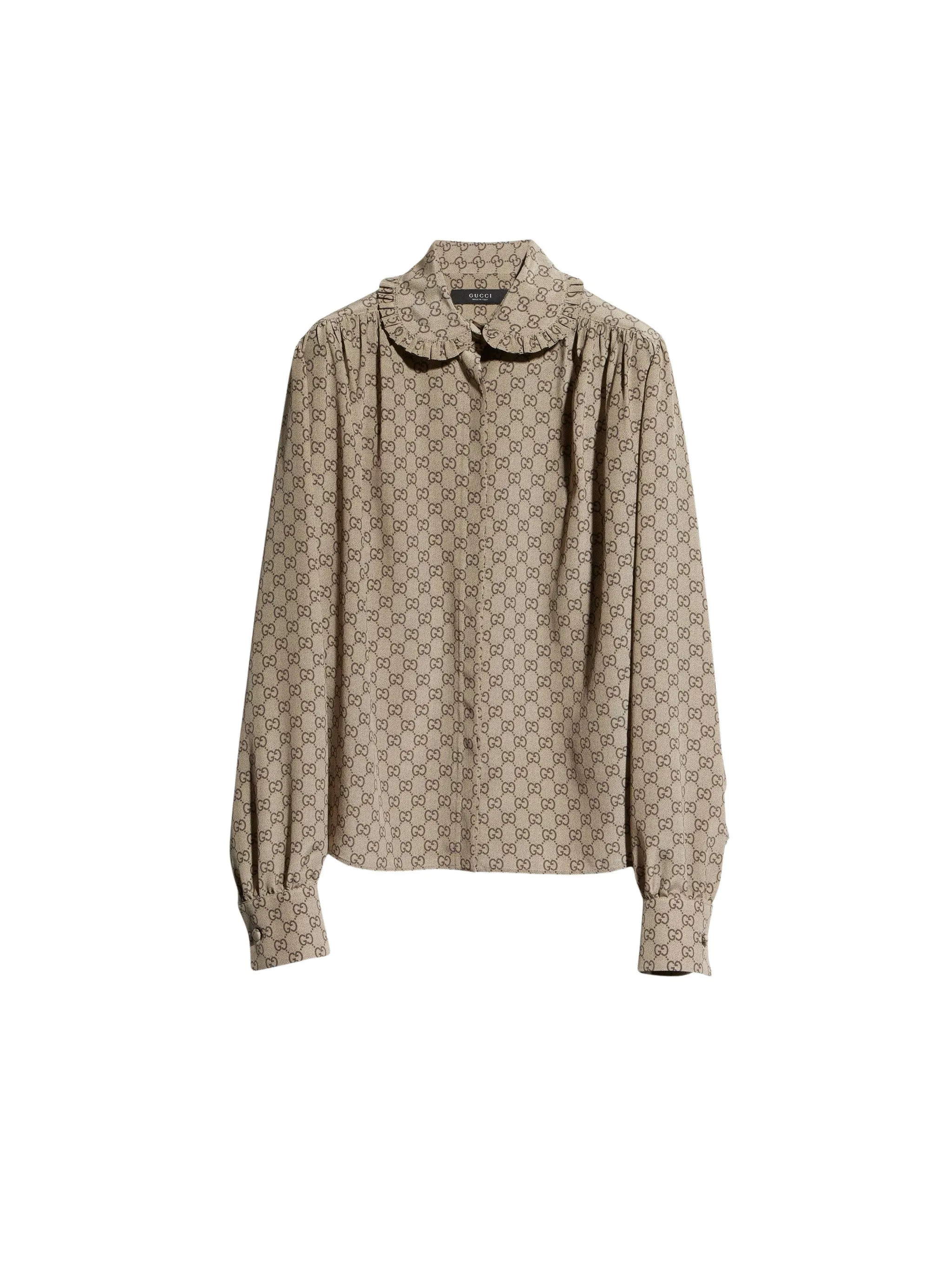 GUCCI PRINTED SILK MONOGRAM SHIRT sold by Lord & Taylor