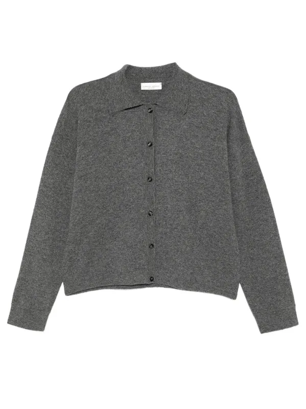 CARDIGAN IN LANA CON COLLETTO POLO made by Roberto Collina