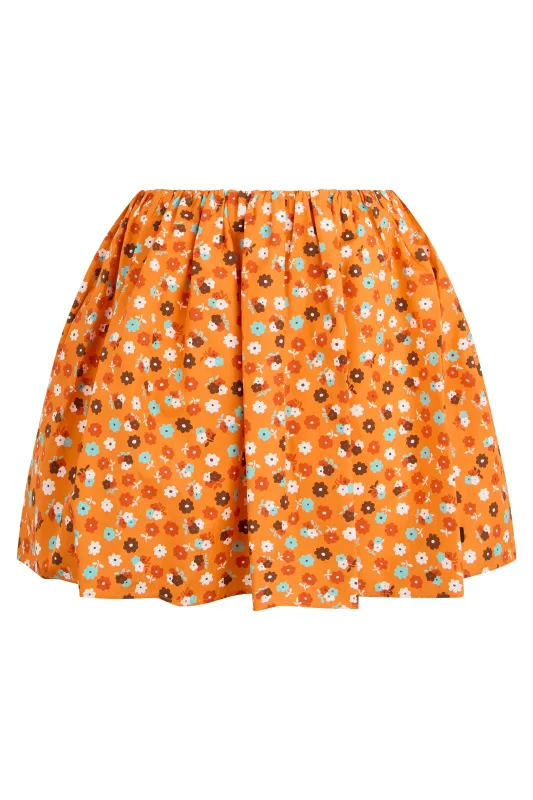 PENCIL SKIRT IN POPLIN WITH FLORAL PRINT made by Miu Miu