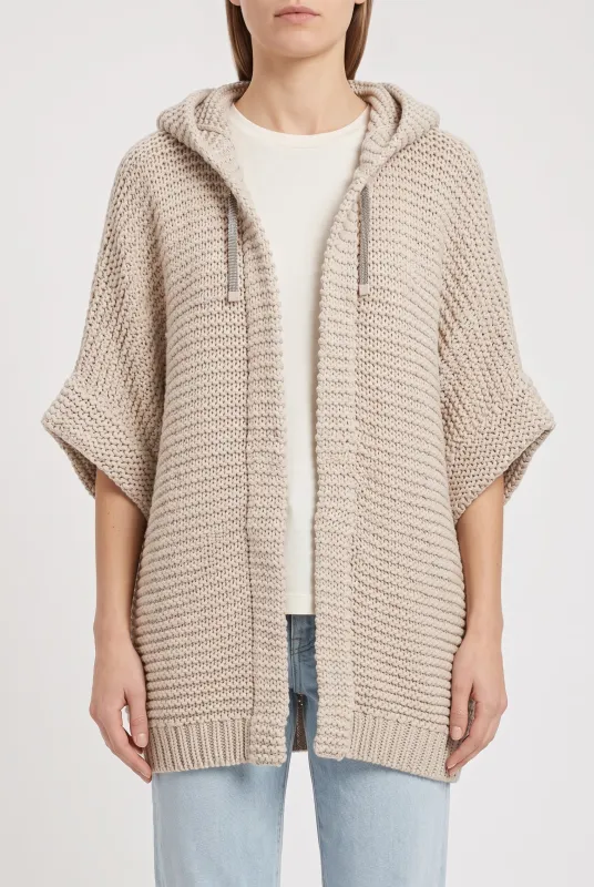 BRUNELLO CUCINELLI WOMEN'S BEIGE COTTON KNIT SWEATER made by Brunello Cucinelli