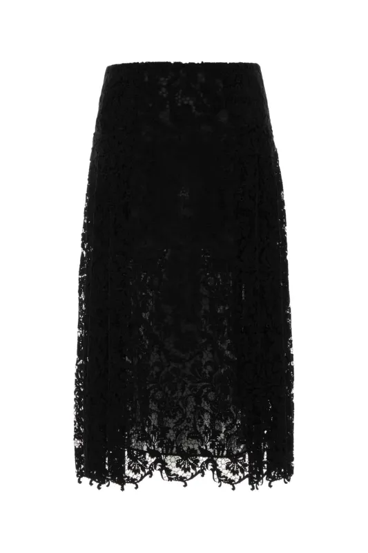 LACE PLEATED MIDI SKIRT made by Fendi