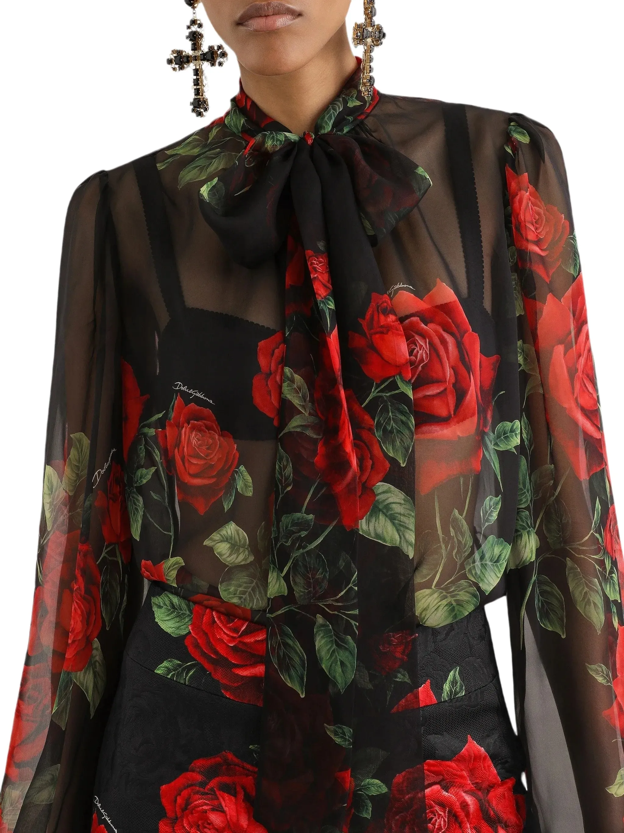 ROSEPRINT SILK CHIFFON BLOUSE sold by Lord & Taylor product image thumbnail 4