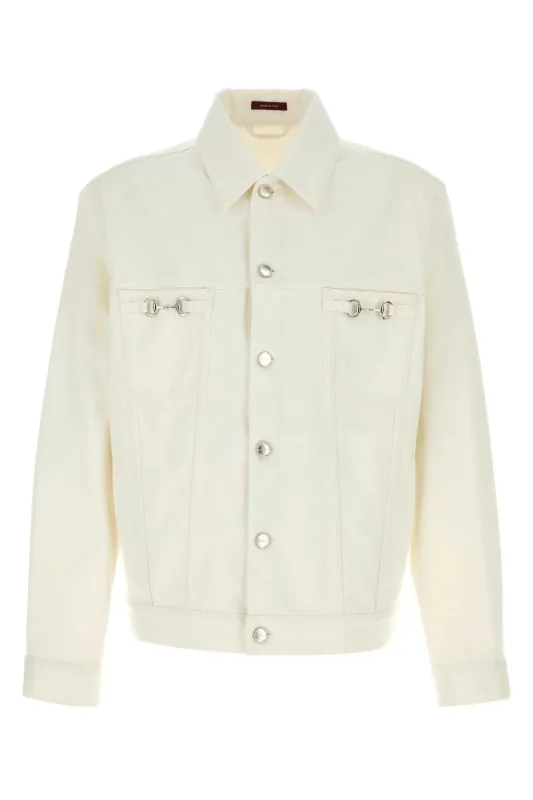 BUTTON-FRONT UTILITY DENIM JACKET made by Gucci