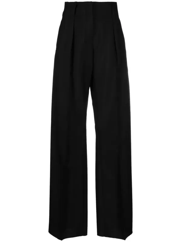 Ferragamo High-Waisted Wide-Leg Trousers made by Salvatore Ferragamo