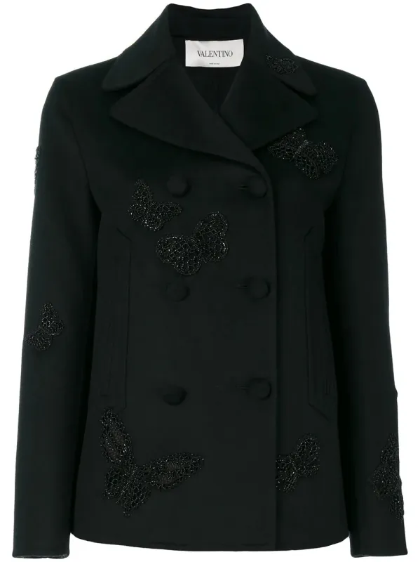 Valentino Garavani Butterfly-Embroidered Coat made by Valentino
