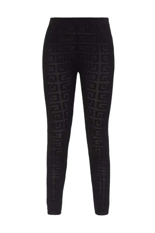 Givenchy Stretch Lace Monogram Legging_Black made by Givenchy
