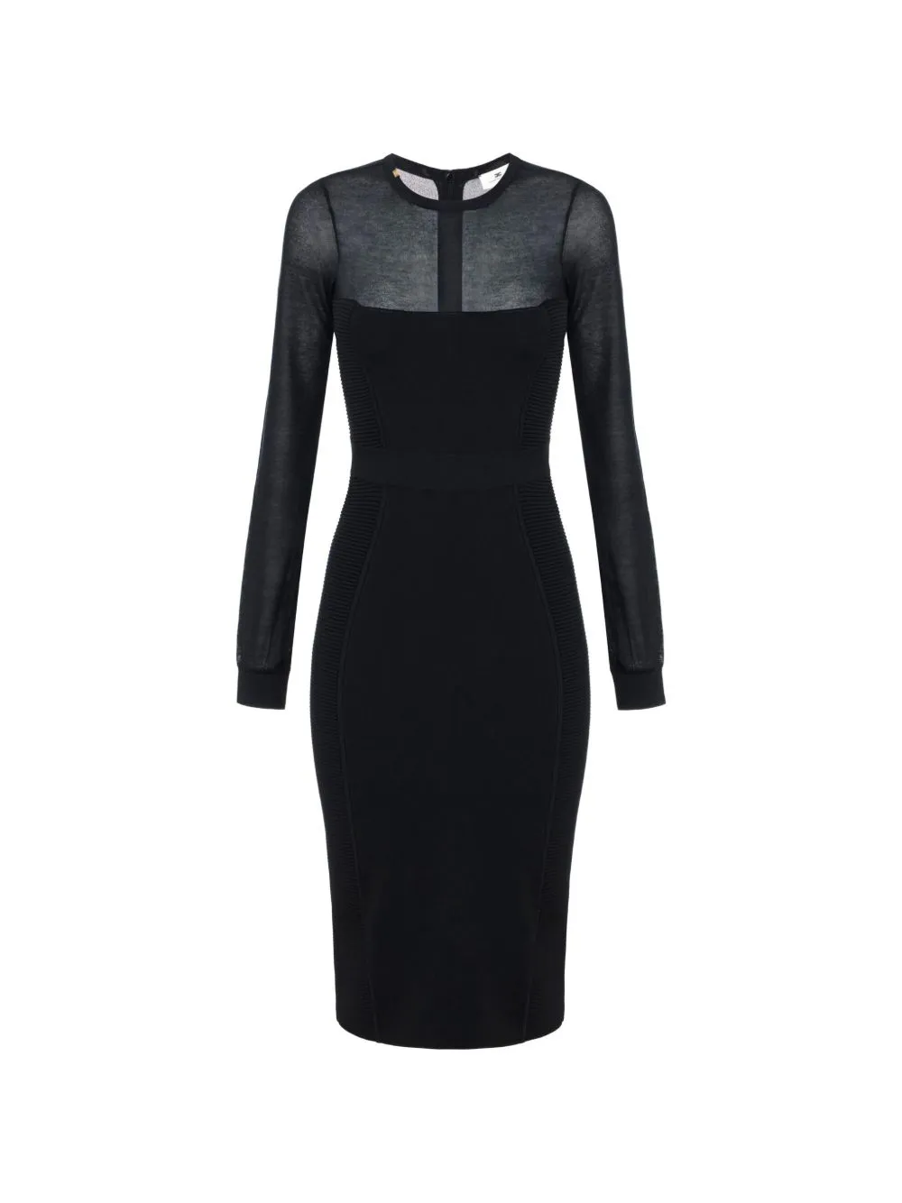 ELISABETTA FRANCHI RIBBED JACQUARD MIDI DRESS sold by Lord & Taylor