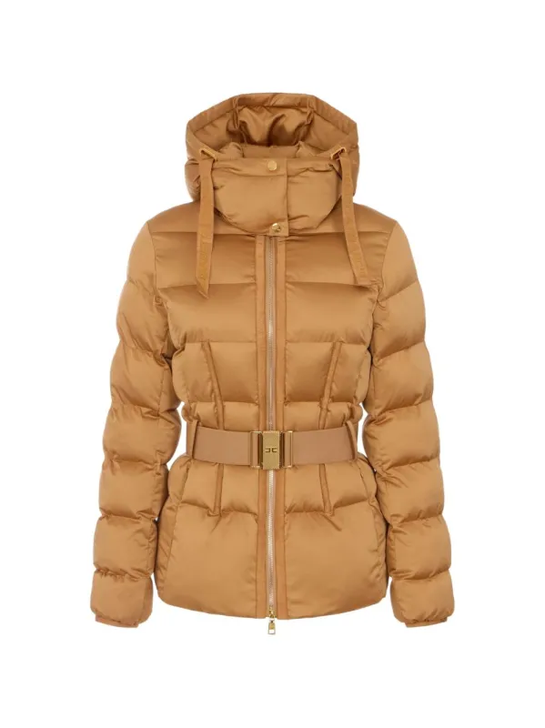 ELISABETTA FRANCHI QUILTED FAUX-FUR DOWN JACKET made by Elisabetta Franchi