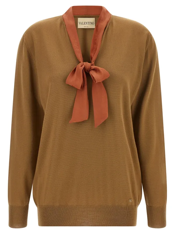 Valentino Garavani lavallière collar sweater made by Valentino Garavani