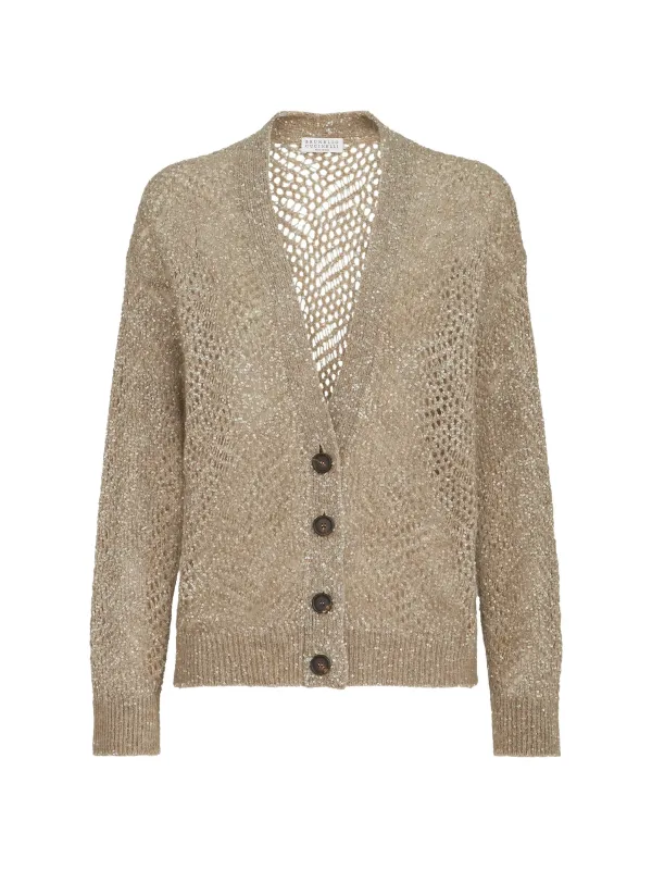 BRUNELLO CUCINELLI OPENWORK MOHAIR CARDIGAN made by Brunello Cucinelli