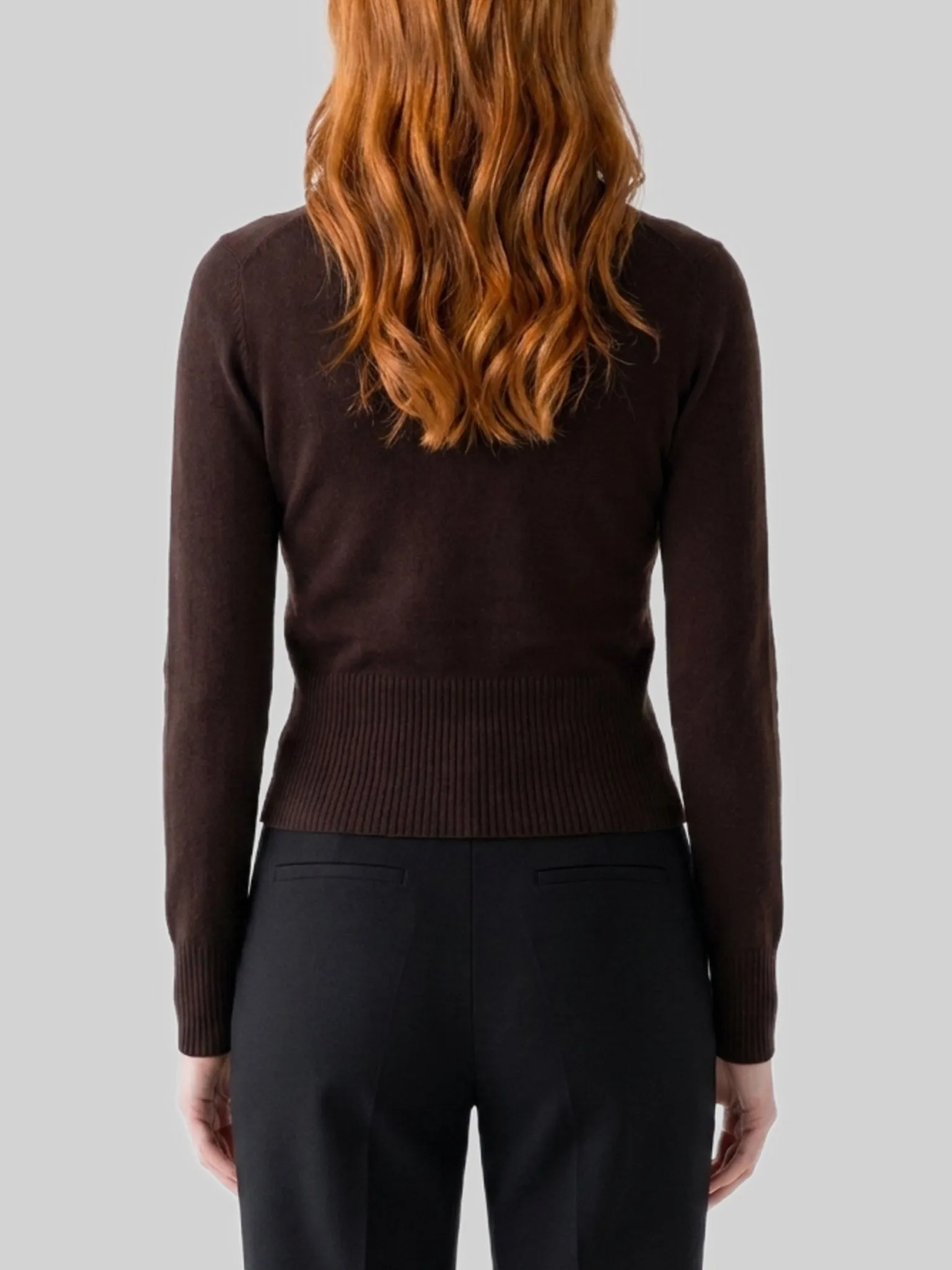 Dark brown crewneck Vetta top sold by Lord & Taylor product image thumbnail 3