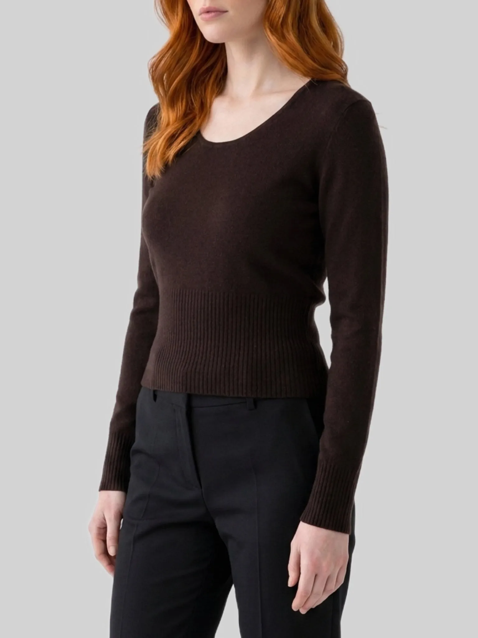 Dark brown crewneck Vetta top sold by Lord & Taylor product image thumbnail 2
