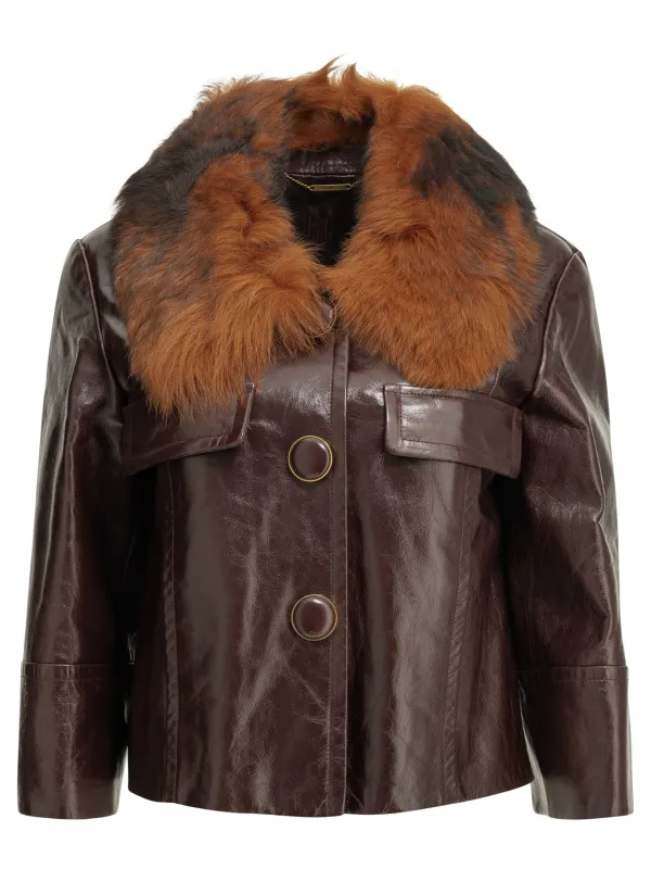 CROPPED LEATHER JACKET made by Chloe