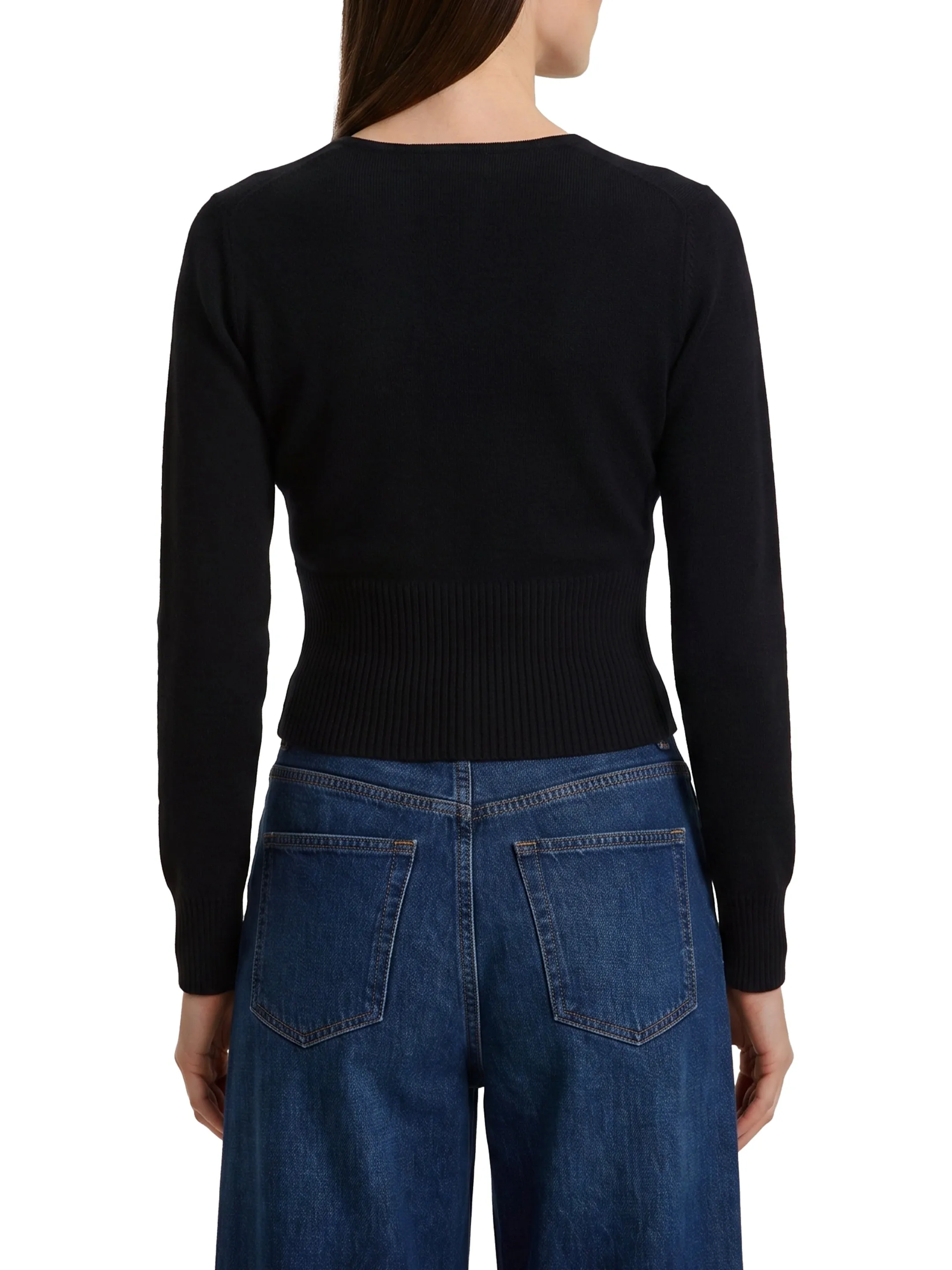 Black crewneck Vetta top sold by Lord & Taylor product image thumbnail 3