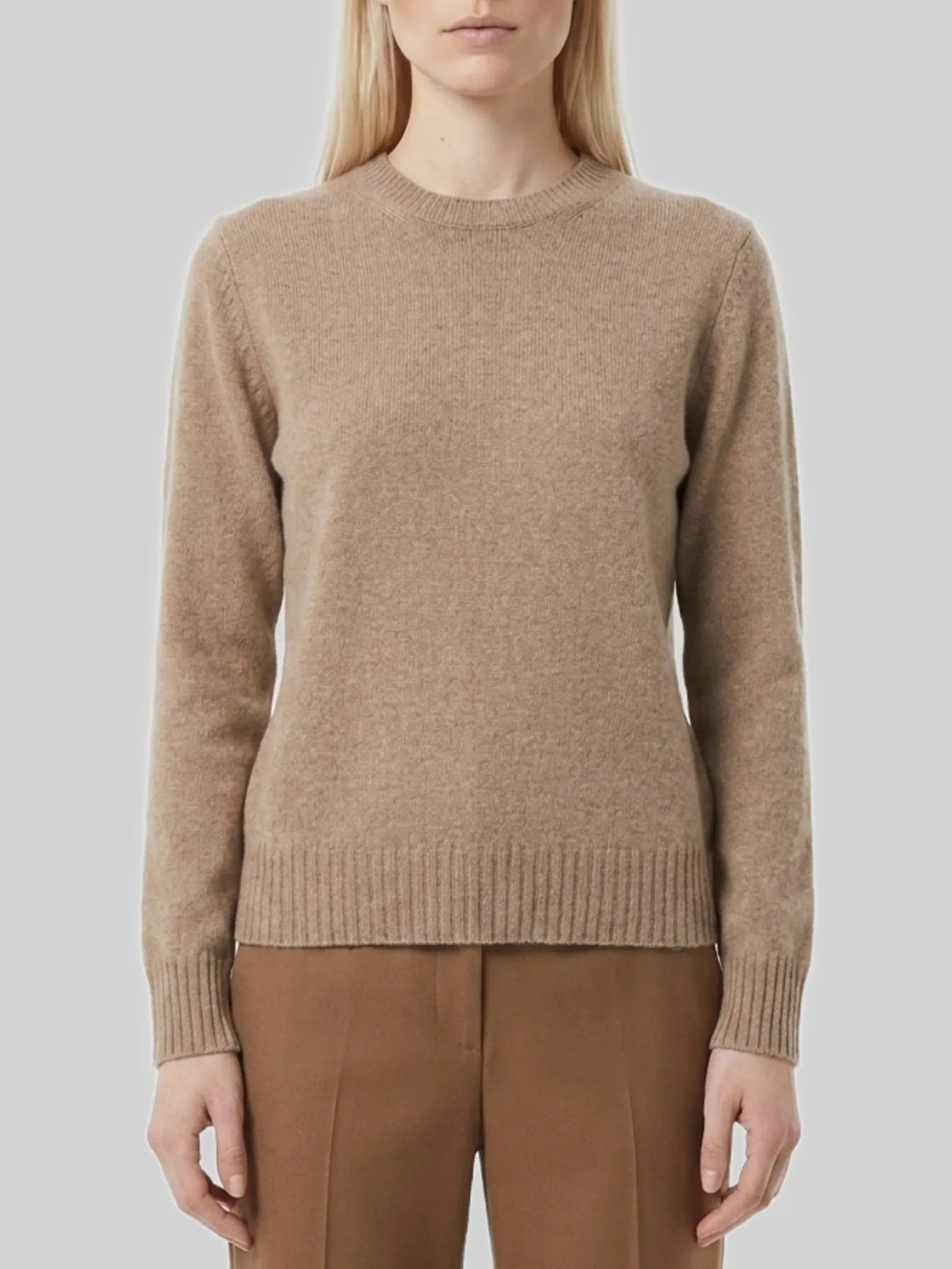 Lume sweater in dark grey cashmere sold by Lord & Taylor