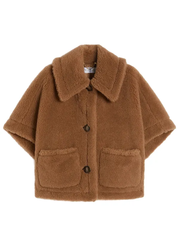 NEWTERZO BOXY CAPE IN ALPACA AND WOOL TEDDY made by MaxMara