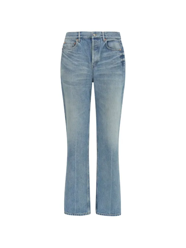 STRAIGHT JEANS IN AUTHENTIC MEDIUM BLUE DENIM made by Yves Saint Laurent