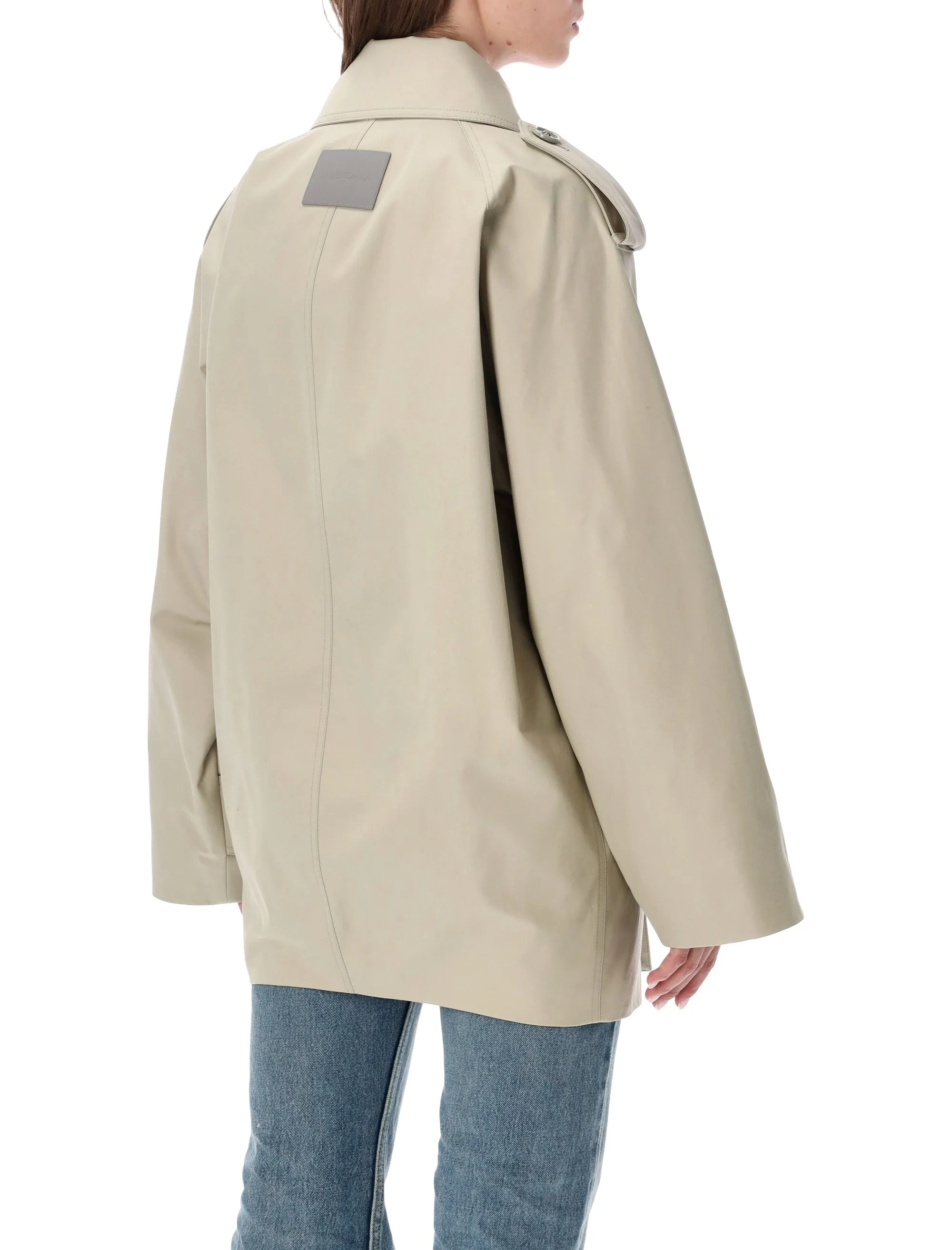 LIGHT BEIGE DOUBLE-BREASTED TRENCH COAT sold by Lord & Taylor product image thumbnail 2