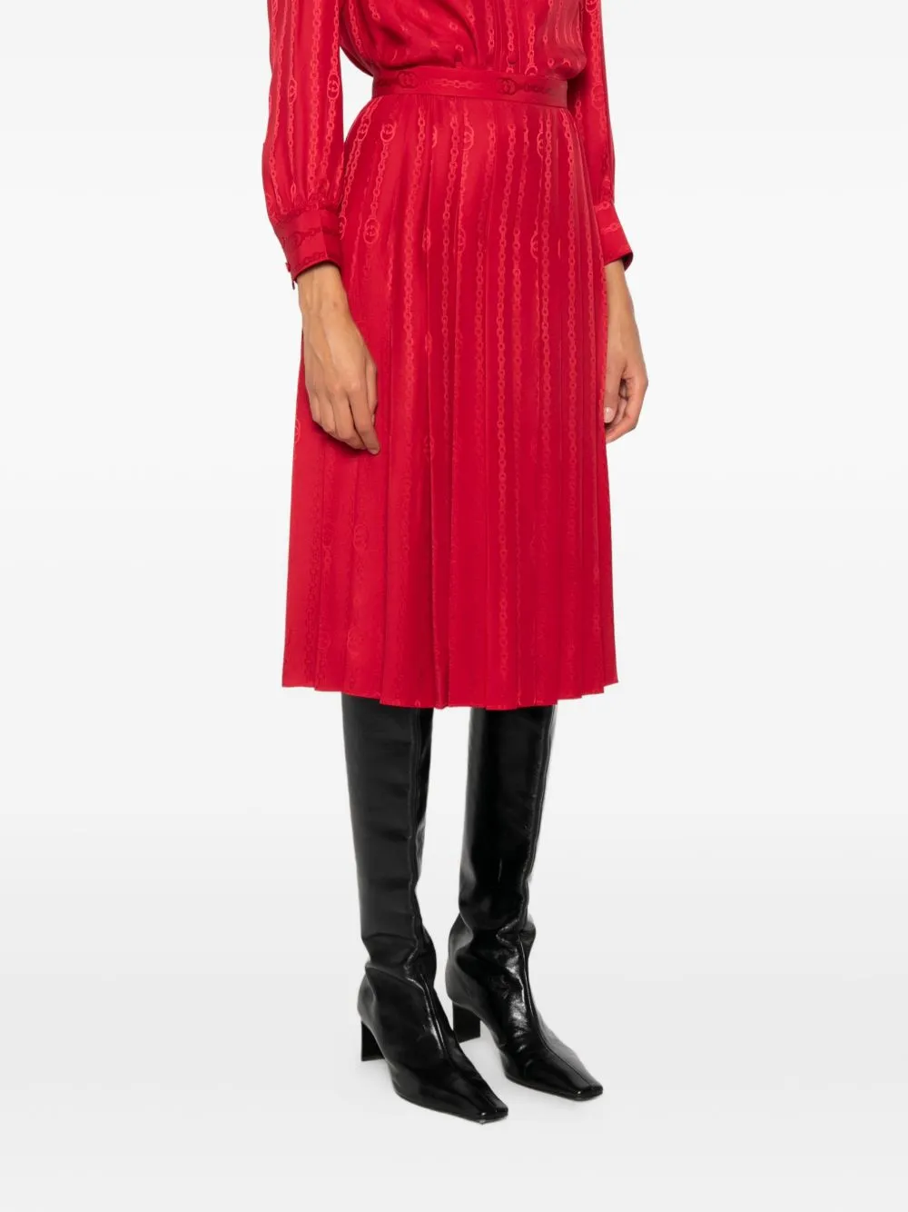 GUCCI WOMEN RED SILK SKIRT sold by Lord & Taylor product image thumbnail 5