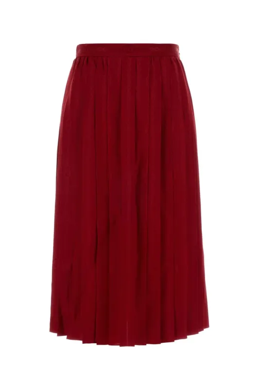 GUCCI WOMEN RED SILK SKIRT made by Gucci