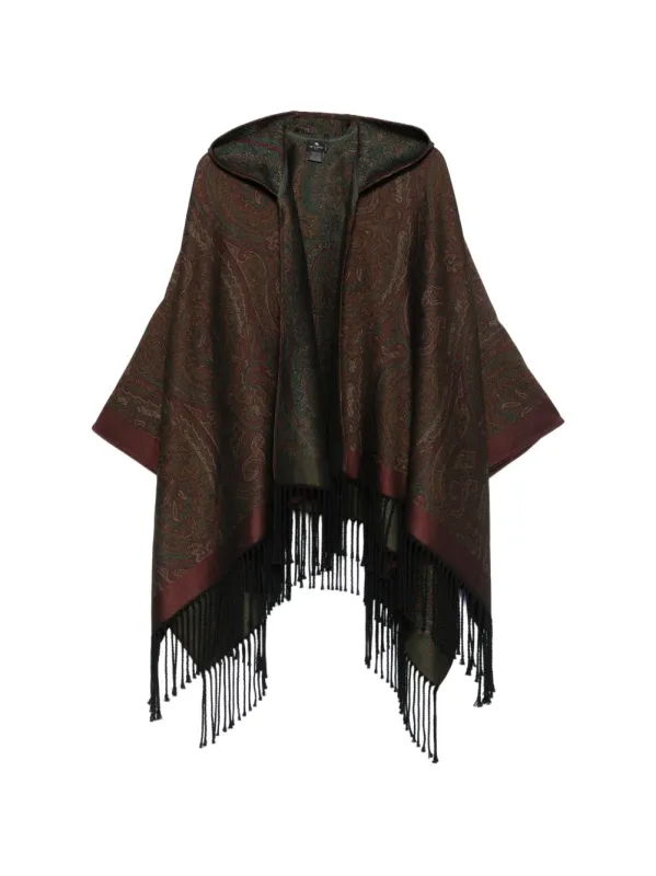 ETRO WOMENS WOOL BLEND CAPE made by Etro