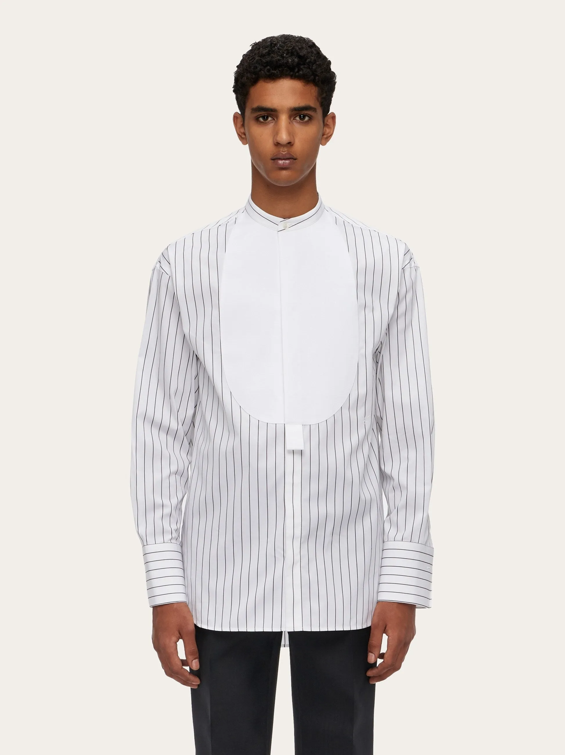 Salvatore Ferragamo Shirt — White/Black Pinstripe sold by Lord & Taylor product image thumbnail 2