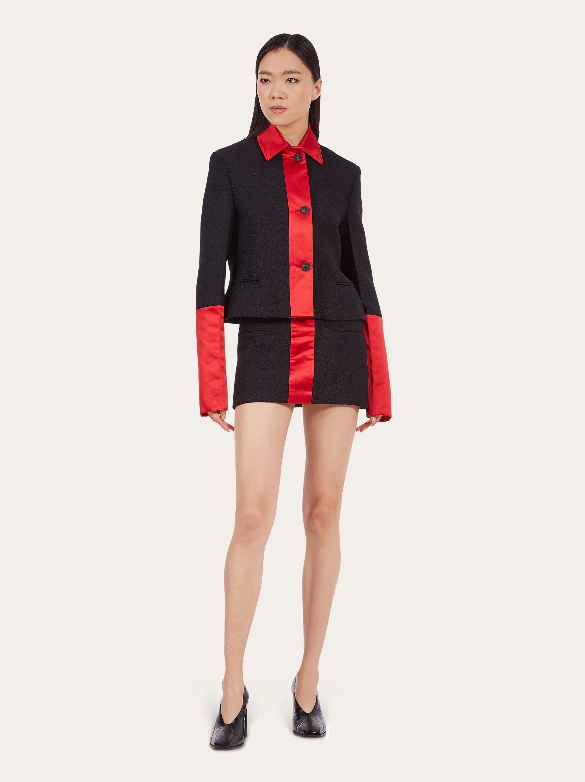Salvatore Ferragamo Colorblock Low Rise Mini Skirt — Black sold by Lord & Taylor product image thumbnail 5