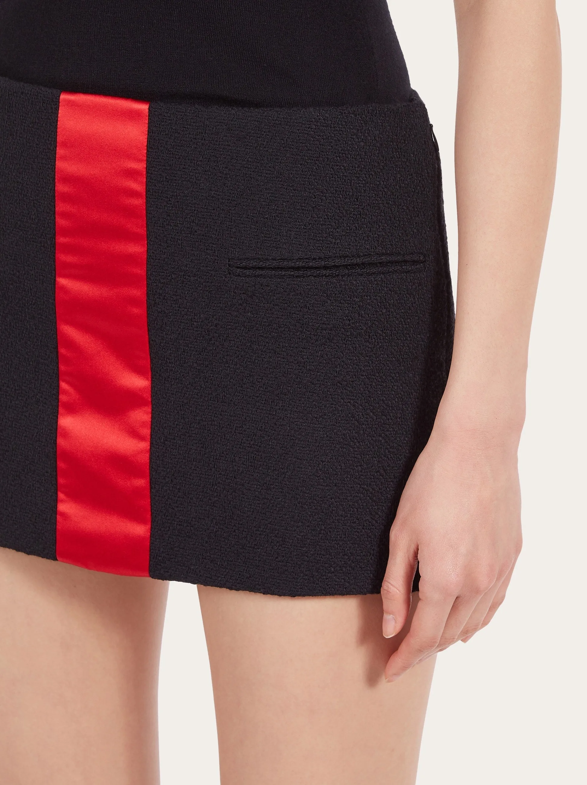 Salvatore Ferragamo Colorblock Low Rise Mini Skirt — Black sold by Lord & Taylor product image thumbnail 4