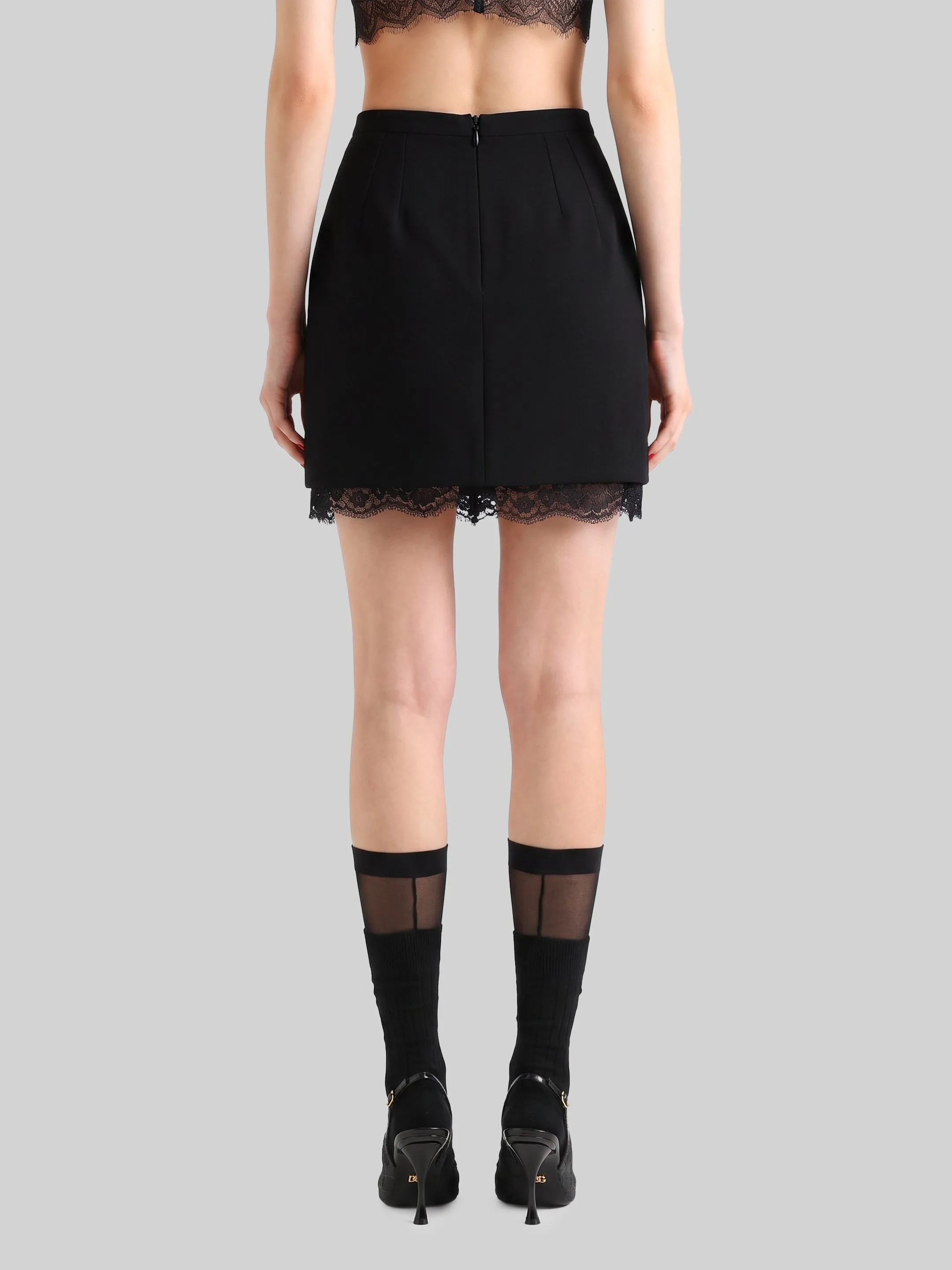Mini skirt in wool double crêpe sold by Lord & Taylor product image thumbnail 3
