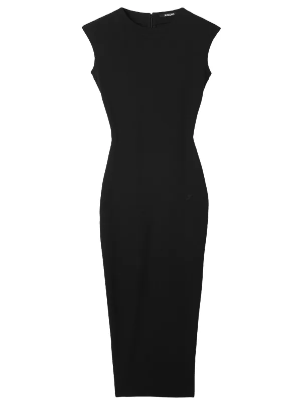 BLACK ALBA MIDI DRESS made by Jacquemus
