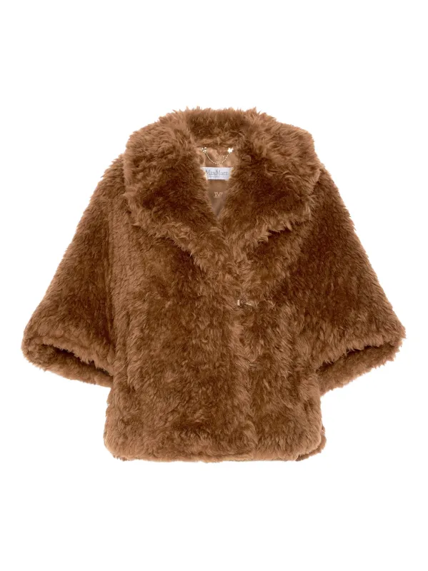 WIDE SLEEVED DOUBLE-BREASTED FAUX-FUR JACKET made by MaxMara