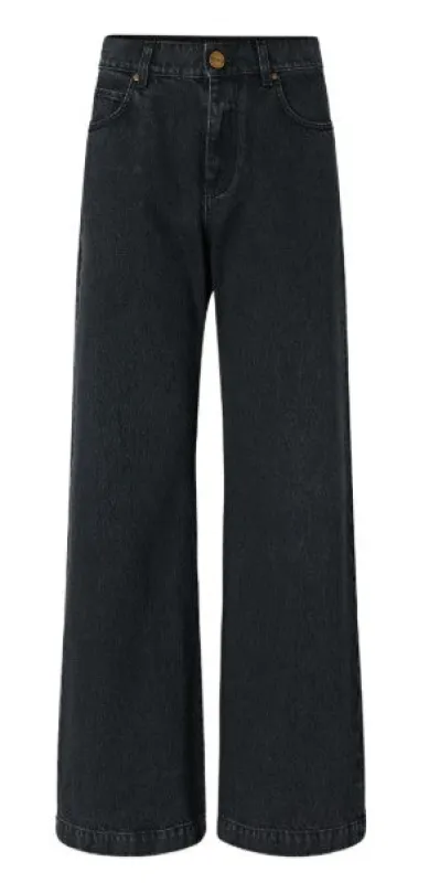 PINKO BLACK COTTON TROUSERS made by Pinko