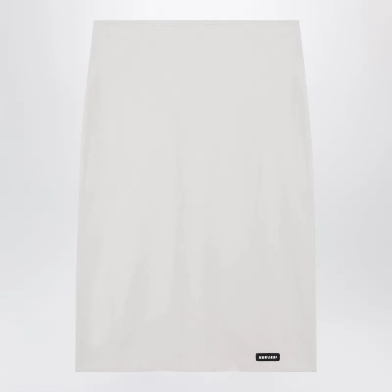 LOGO-PATCH MIDI SKIRT made by Miu Miu
