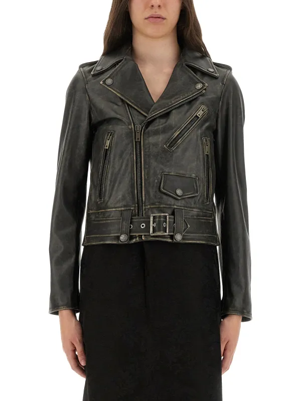 GOLDEN GOOSE BLACK LEATHER JACKET made by Golden Goose
