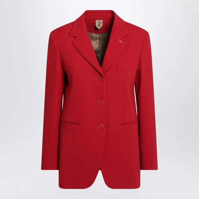 RED WOOL CADY BLAZER made by MaxMara